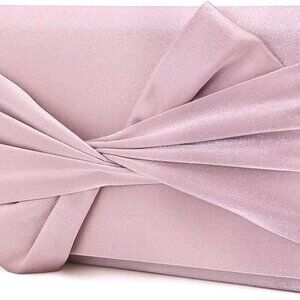 Satin Evening Bag Bow Flap Clutch Purse for Women Formal Party/Prom/Wedding…